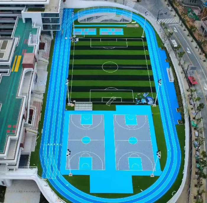 三沙市混合型塑胶跑道足球场人造草坪 - 方案